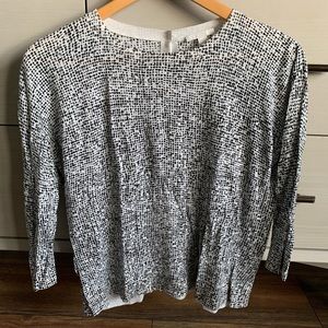 COS black and white blouse